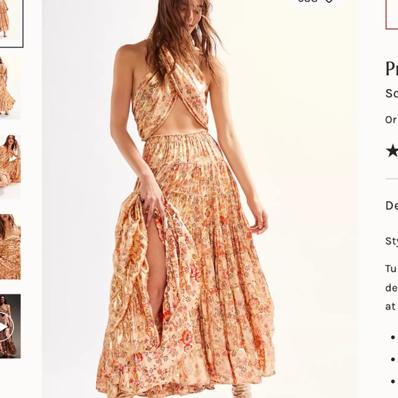 NWT Free People Printed Something Magical Dress - Picture 5 of 6